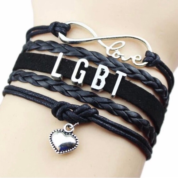 Wrap Style Gay Pride LGBT Rainbow Bracelet Infinity Love Friendship - Picture 2 of 2